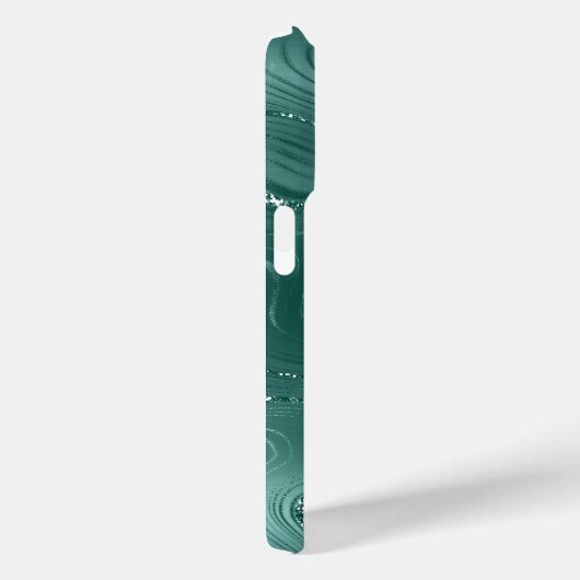 Emerald Green Glitzy Marble Personalisiert Case-Mate iPhone Hülle (Rückseite / Rechts)