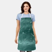 Emerald Green Glitzy Marble Schürze (Getragen)