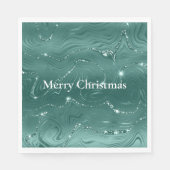 Emerald Green Glitzy Marble Serviette (Vorderseite)
