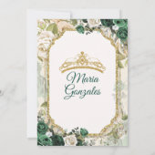 Emerald Green & Gold 16 . Geburtstag Birthday Crow Einladung (Rückseite)