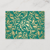 Emerald Green & Gold Abschluss Geschenkkarte Begleitkarte (Rückseite)