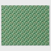 Emerald Green Gold Abstract Marble Design Geschenkpapier (Flach)