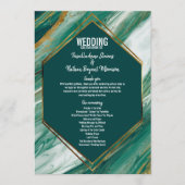 Emerald Green Gold Abstrakt Agate Marble Program Programm (Vorderseite)