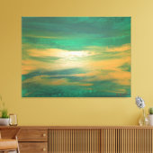 Emerald Green Gold Abstrakt Art Contemporary Leinwanddruck (Insitu (Wohnzimmer))