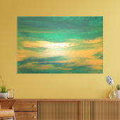 Emerald Green Gold Abstrakt Art Contemporary Leinwanddruck (Insitu (Wohnzimmer))