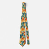 Emerald Green & Gold Abstrakt Paisley Blätter (3) Krawatte (Vorderseite)