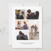 Emerald Green Gold Agate 5-Foto Save the Date (Rückseite)