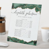 Emerald Green Gold Agate Business Company Price Sockelschild (In Situ)