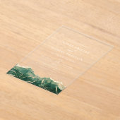 Emerald Green Gold Agate Elegante Moderne Hochzeit Acryleinladungen (Ablage )