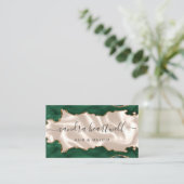 Emerald Green Gold Agate Ivory Luxury Visitenkarte (Stehend Vorderseite)