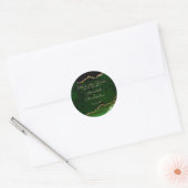 Emerald Green Gold Agate Marble Save the Date Runder Aufkleber (Umschlag)