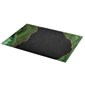 Emerald Green Gold Agate Marble Schneidebrett (Ecke)