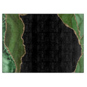 Emerald Green Gold Agate Marble Schneidebrett (Vorderseite)