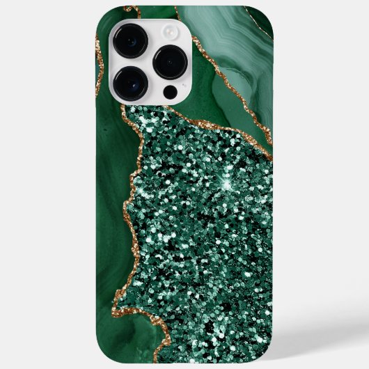 EMERALD GREEN & GOLD AGATE PATTERN Case-Mate iPhone HÜLLE (Rückseite)