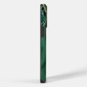 EMERALD GREEN & GOLD AGATE PATTERN iPhone HÜLLE (Rechte Seite)