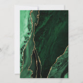 Emerald Green Gold Agate Überraschung 60. Geburtst Einladung (Rückseite)