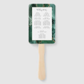 Emerald Green Gold Agate Wedding Program Fächer (Rückseite)