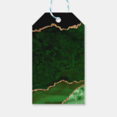 Emerald Green Gold Agate Wedding Vielen Dank Geschenkanhänger (Rückseite)