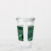 Emerald Green Gold Akryltumbler und Custom Text Acryltrinkbecher (Rechts)