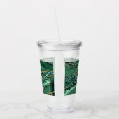 Emerald Green Gold Akryltumbler und Custom Text Acryltrinkbecher (Links)