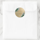 Emerald Green Gold Baby Dusche Danke Sticker (Tasche)
