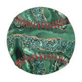 Emerald Green Gold Baseball mit Individuelle Name (Rückseite)