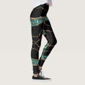 Emerald Green Gold Black Leggings (Rechts)