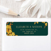 Emerald Green & Gold Blume Rücksendeadresse (Insitu)