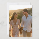 Emerald Green Gold Boho Foto Wir sagten ja Wedding Einladung (Rückseite)