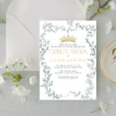 Emerald Green Gold Botanischer Blumenquinceñera Einladung