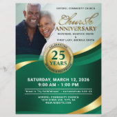 Emerald Green & Gold Church Anniversary Flyer (Vorne)