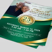 Emerald Green & Gold Church Anniversary Flyer