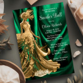 Emerald Green Gold Eleganter Sneaker Ball Einladung