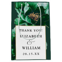 Emerald Green Gold Floral Modern Wedding Vielen Da