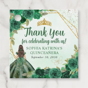 Emerald Green Gold Floral Princess Crown Vielen Da Geschenkanhänger