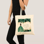 Emerald Green Gold Floral Princess Quinceanera Tragetasche (Vorderseite (Produkt))