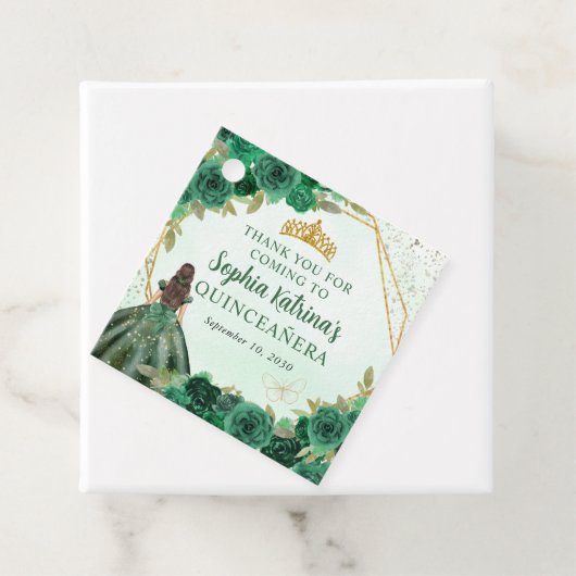 Emerald Green Gold Floral Prinzessin Tiara Vielen Geschenkanhänger (Beispiel)