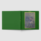Emerald Green Gold Foto Wedding Foil Gästebuch (Voll)