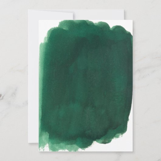 Emerald Green Gold Frame Eleganter Luxus Hochzeit Einladung (Rückseite)