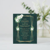Emerald Green Gold Frame Floral (Stehend Vorderseite)
