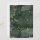 Emerald Green & Gold Geometric Brunch und Bubbly Einladung (Rückseite)