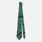 Emerald Green Gold Glitter Neck Tie Krawatte (Vorderseite)