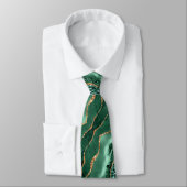 Emerald Green Gold Glitter Neck Tie Krawatte (Gebunden)