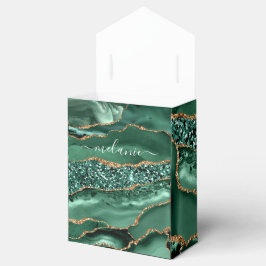 Emerald Green Gold Glitzer Individuelle Name Gesch Geschenkschachtel