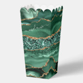 Emerald Green Gold Glitzer Individuelle Name Popco Geschenkschachtel (Vorderseite)