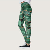 Emerald Green Gold Glitzer Leggings (Links)