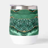 Emerald Green Gold Glitzer Marble Individuelle Nam (Rechts)