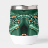 Emerald Green Gold Glitzer Marble Individuelle Nam (Links)