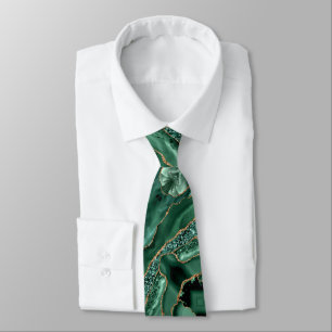 Emerald Green Gold Glitzer Neck Tie Krawatte