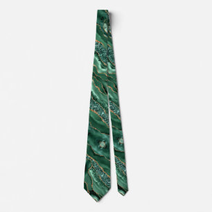 Emerald Green Gold Glitzer Neck Tie Krawatte